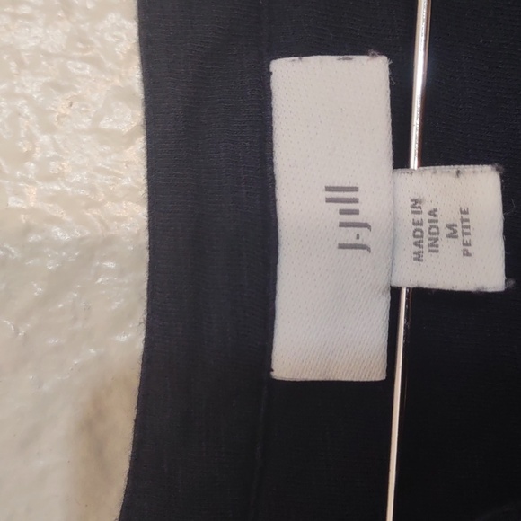 PRE OWNED J. JILL SHIRT COLOR NAVY BLUE SIZE M PETITE FALL STAPLE - Picture 2 of 8